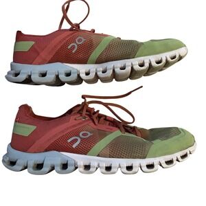 On Cloud X Womens Running Shoes Coral Lime Green Training Sneakers US 6